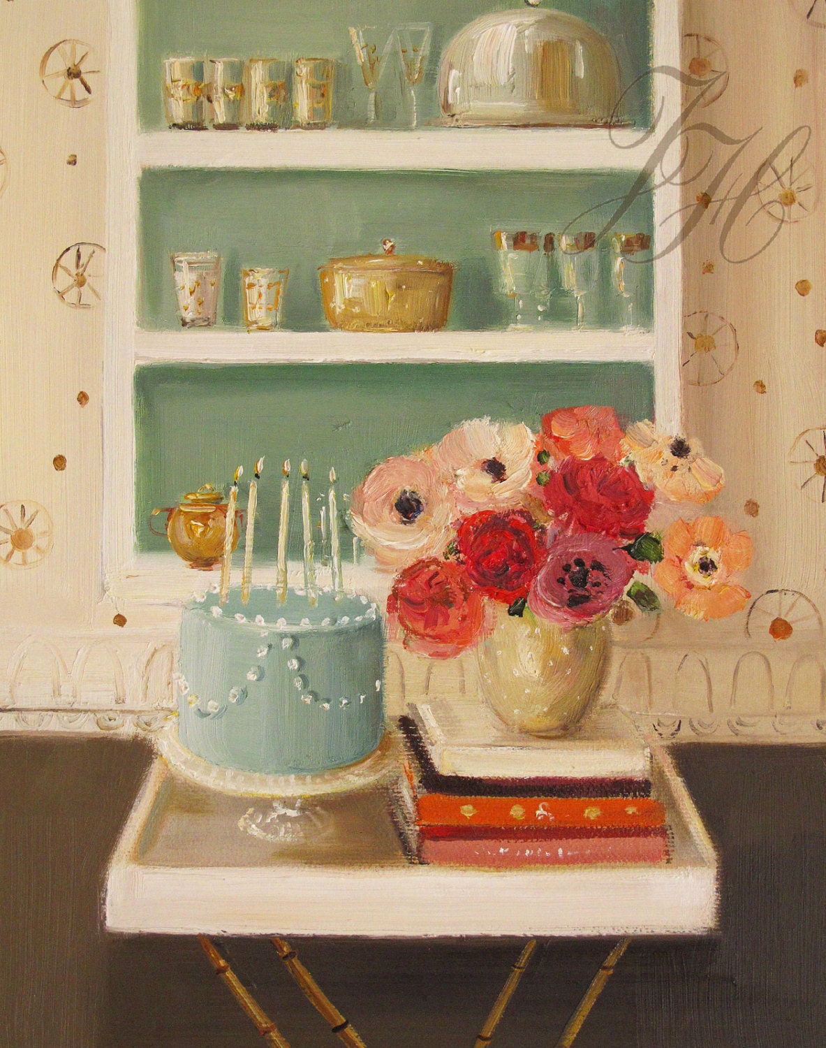 Still Life- Blue Fondant- Art Print