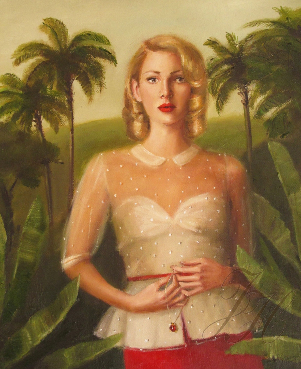 Portrait- An Aspiring Actress Arrives In Hollywood- Art Print