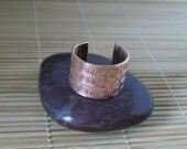 Greek key, handcrafted metalwork, copper ring - copper jewelry - Size 8.5 US