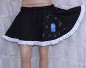 Dr Who Tardis Hash Mark Black Circle Skirt Adult ALL Sizes - MTCoffinz