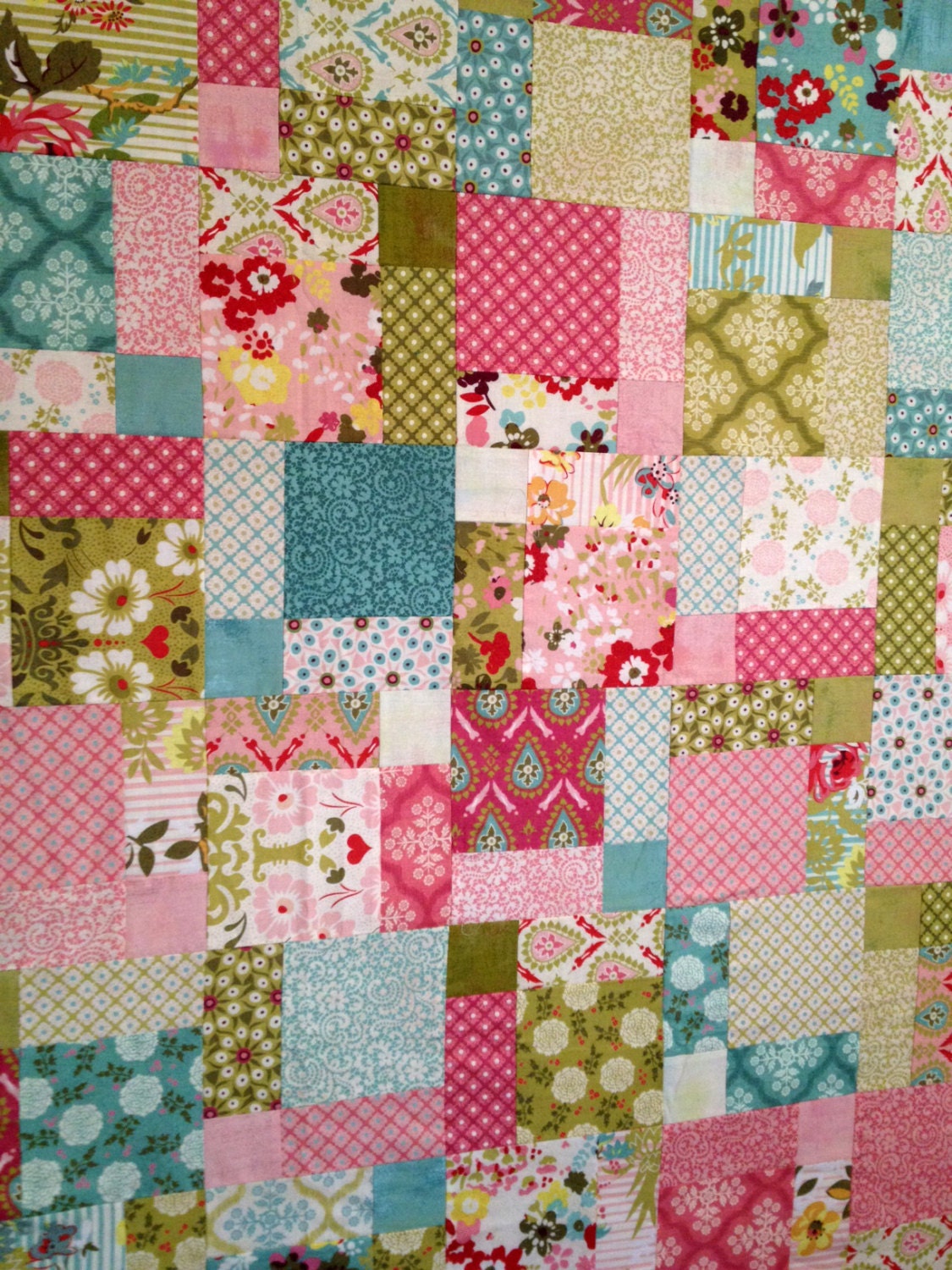 Hello Luscious  Machine Pieced Quilt Top