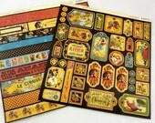 Graphic 45 Le Cirque collection tags and borders scrapbooking art journals