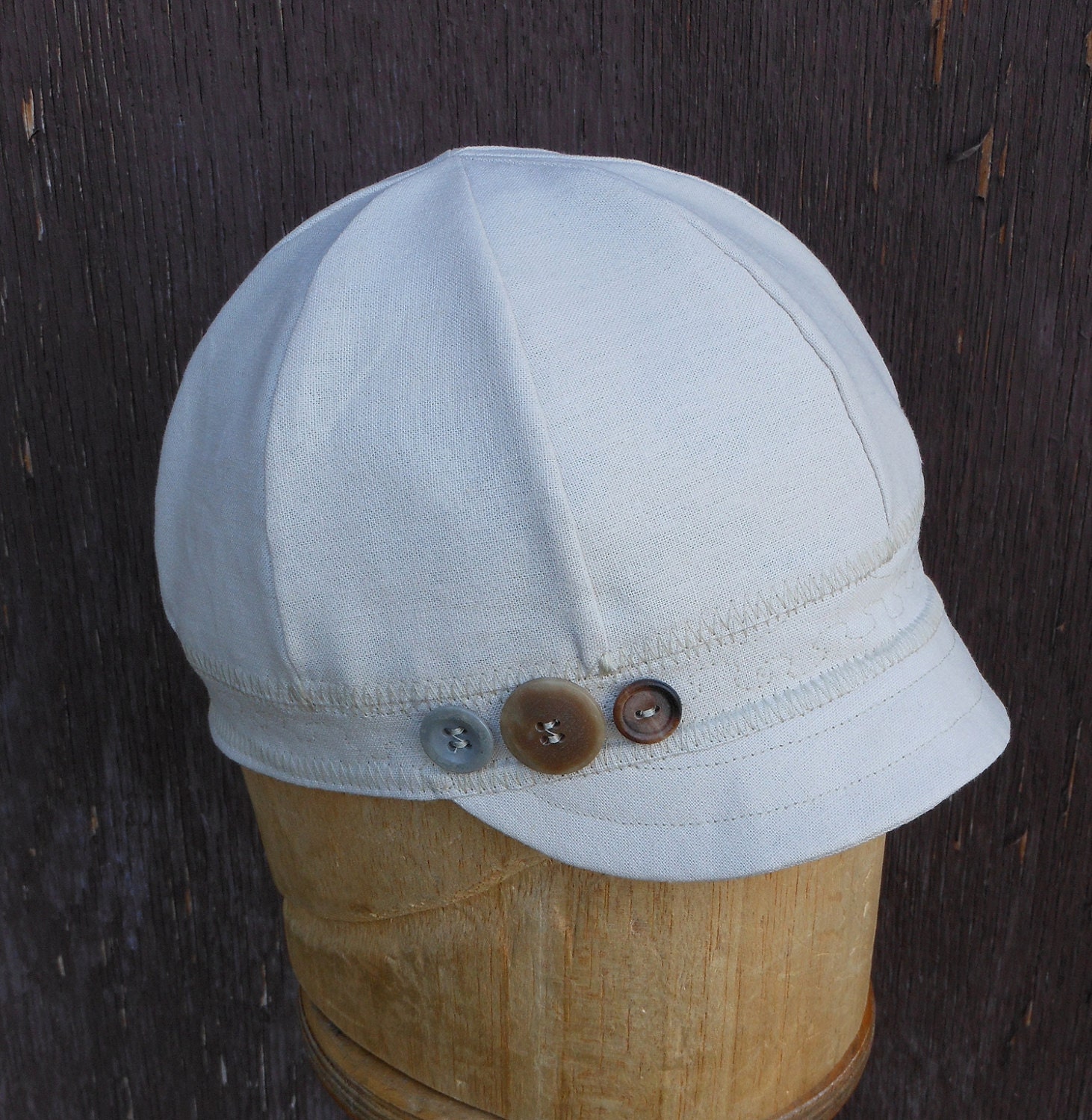 Women's Lightweight Linen Cap Ivory