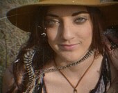 Moonlight Romance Moon Stone Leather Necklace