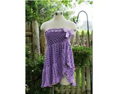 May Sale Women's Country Chic Tunic Dress - Size S/M - Converts to Skirt or Poncho in Lavender - by Annie Briggs  'BRIDGET'
