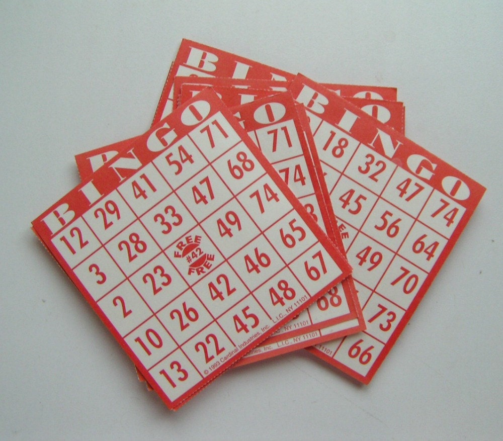 Red Letter Bingo Cards