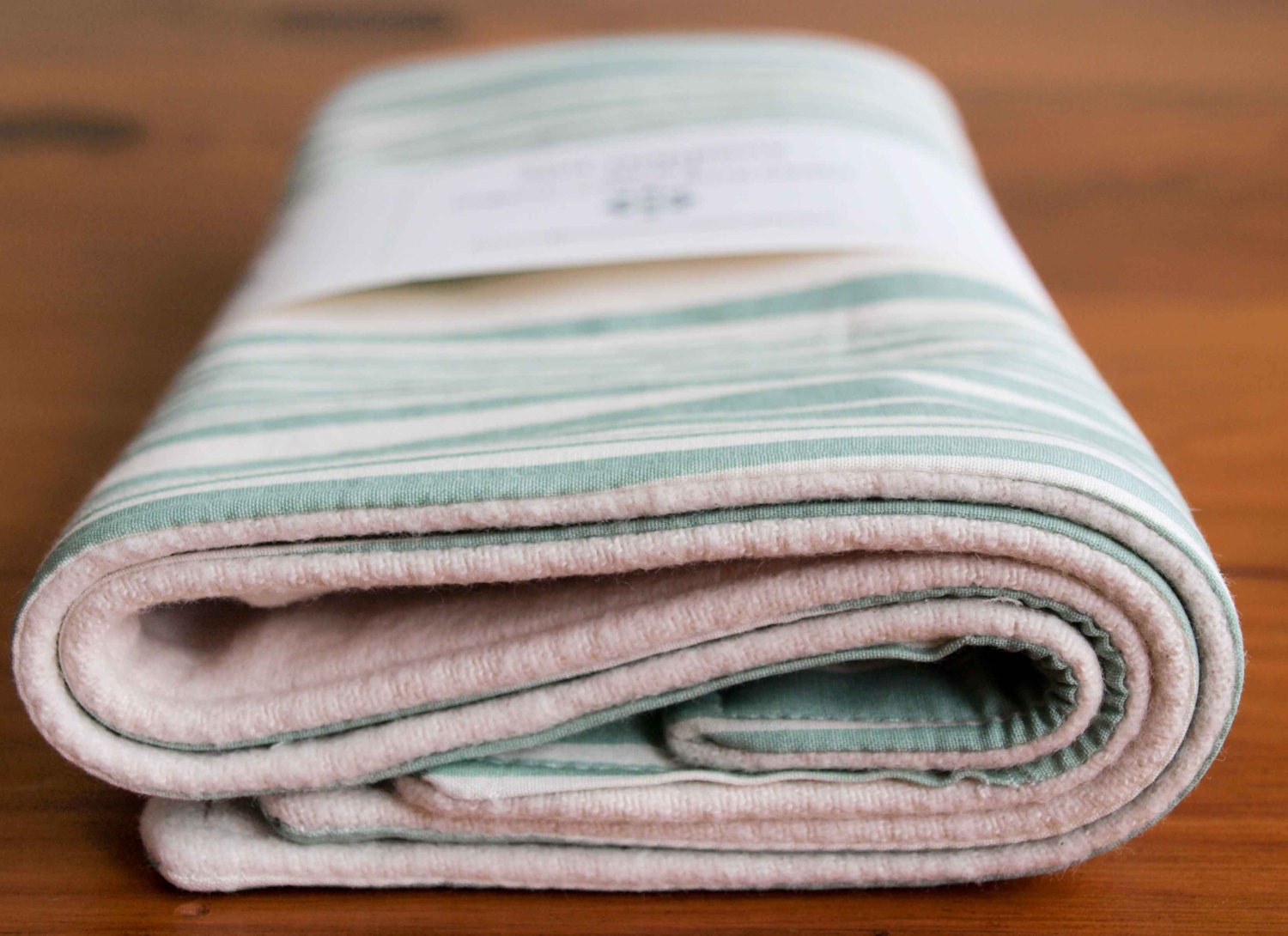 Organic Burp Cloths, Set of Two, Faux Bois Aqua