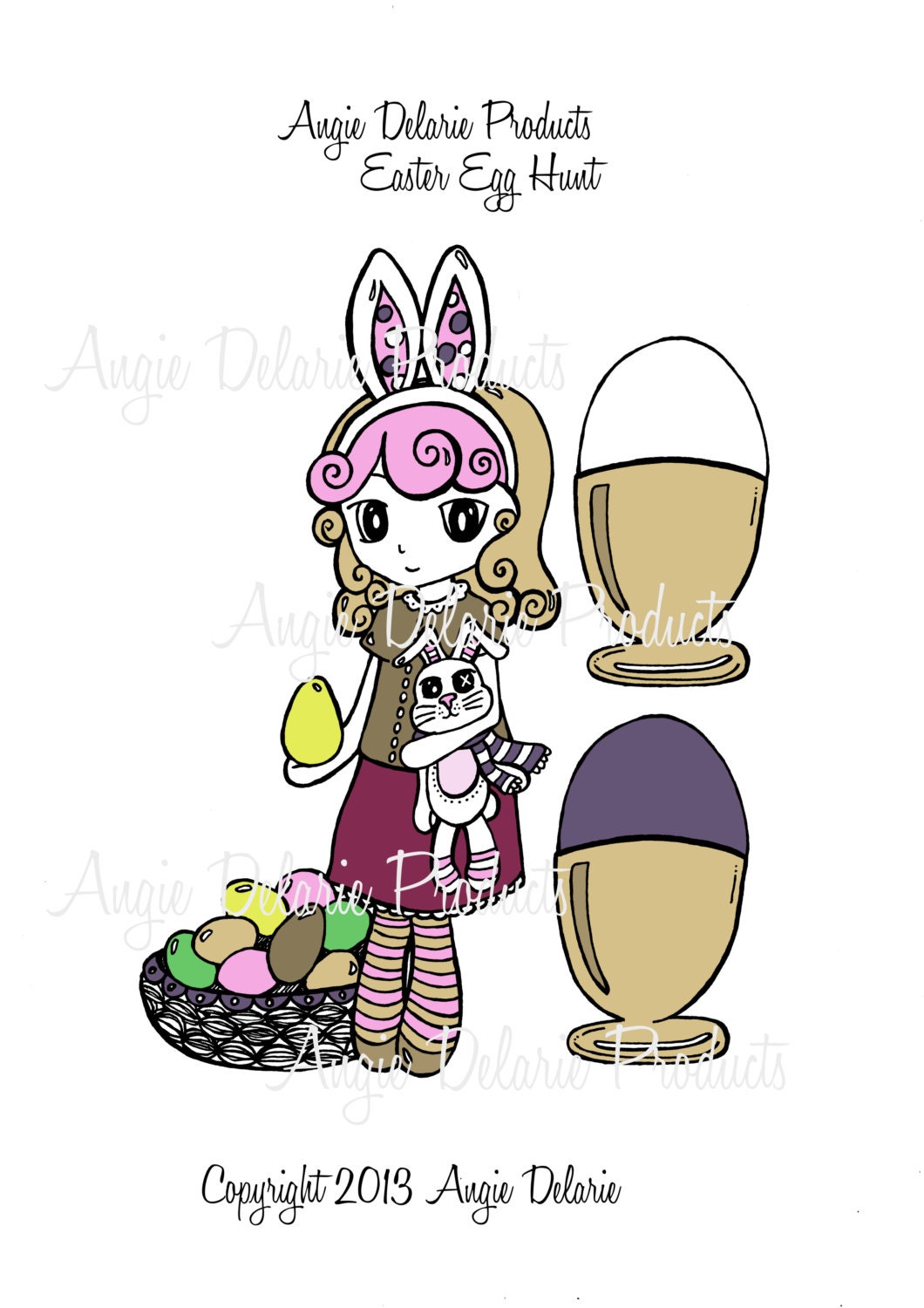 Priya Easter Egg Hunter- Digital Stamp