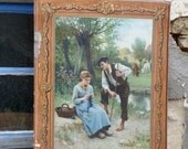 Vintage 1900/1910 Huge cardboard print poster