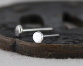 Glint - flattened stud earrings for men or women - choose your size
