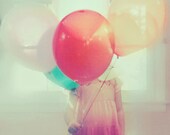 Surreal Portrait, Party Girl, 8x10 Print, Fine Art Photograph, Whimsical Photo, Pastel Color