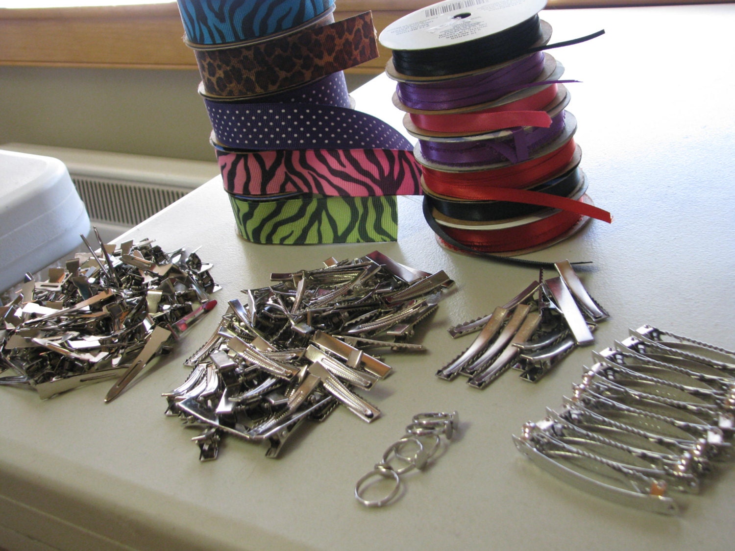Huge lot to create your own hair accessories bows ring