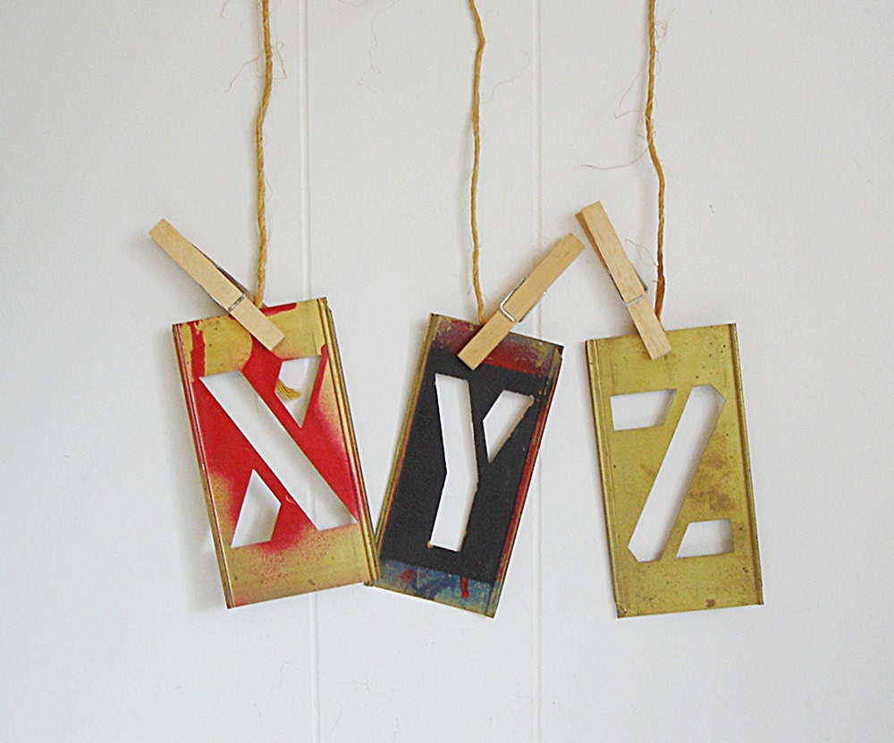 Vintage Brass Stencils XYZ Vintage Stencil