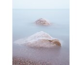 Summers Serenity, Landscape Photography - Calm Minimal Beach Seascape of Blue Lake Huron Water, Ocean, Sea, Nature, Bayfield, Ontario