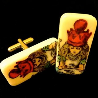 Red Queen Alice Cuff Links