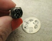 Design Stamp - AWARENESS HEART RIBBON from WonderStruck Studios - 6mm stamped image -  includes How to Stamp Metal tutorial