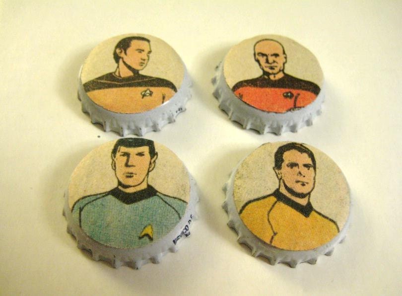 Superhero Magnets (1 Set of 4, featuring Star Trek: The Next Generation from 1987)