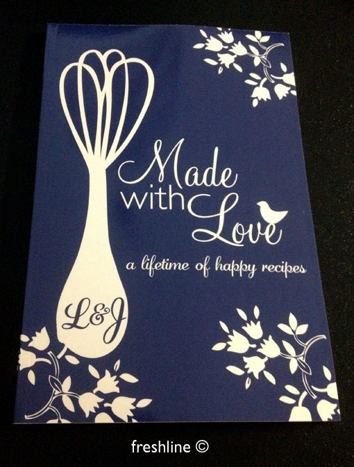 Recipe Book - Custom Recipe Book - Bridal Shower Gift - Wedding Recipe Book Gift