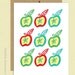 Apples - Teacher Cards - Fruit - Stationery - Stationary - Set of 8 Cards