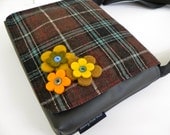tartan felt flower satchel bag by Missy Mao Mao