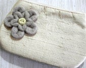 Sale Applique felt flower purse