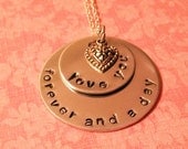 Handstamped Love You Forever and a Day Necklace