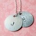Handstamped 2 Initial Letters Necklace