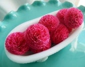 Button Mums Tissue Paper Flowers Hot Pink Wedding, Bridal Shower, Baby Shower Decor