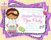 Spa Party Invitations