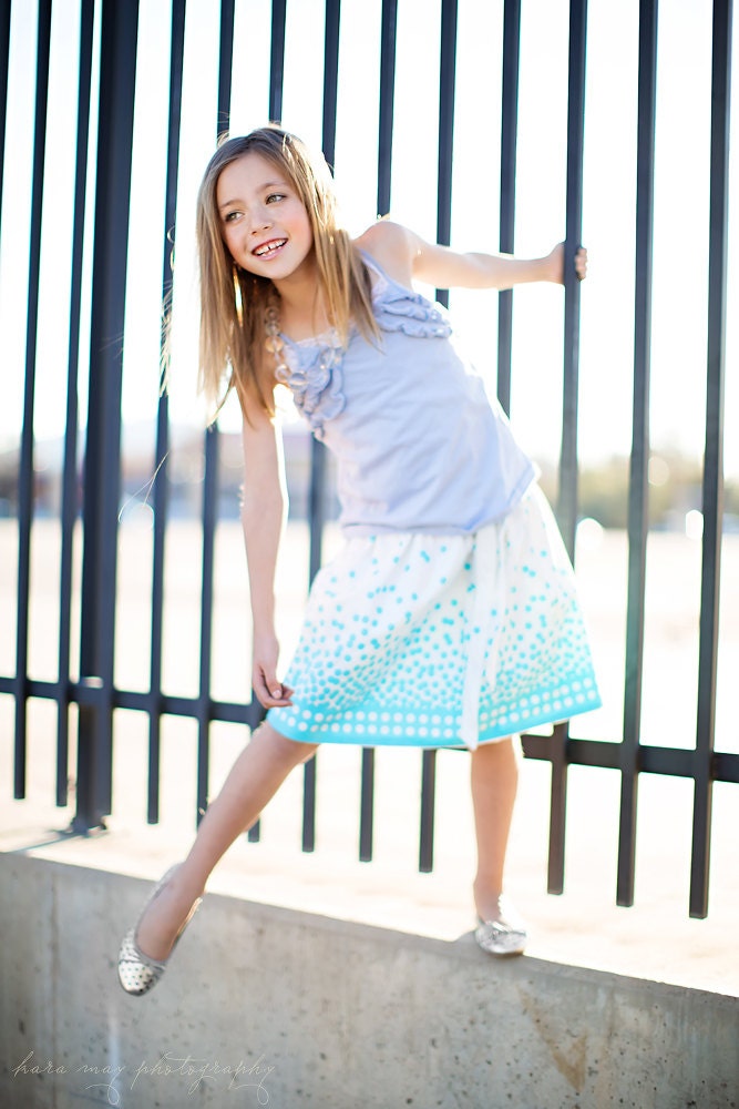 1970s Style Wrap around skirt childrens girls clothing