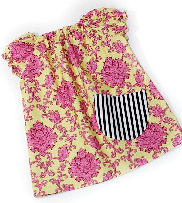 Whimsy Couture Sewing Pattern Tutorial ebook -- Pocket Peasant Top/Dress -- 0m - 12 girls PDF Instant