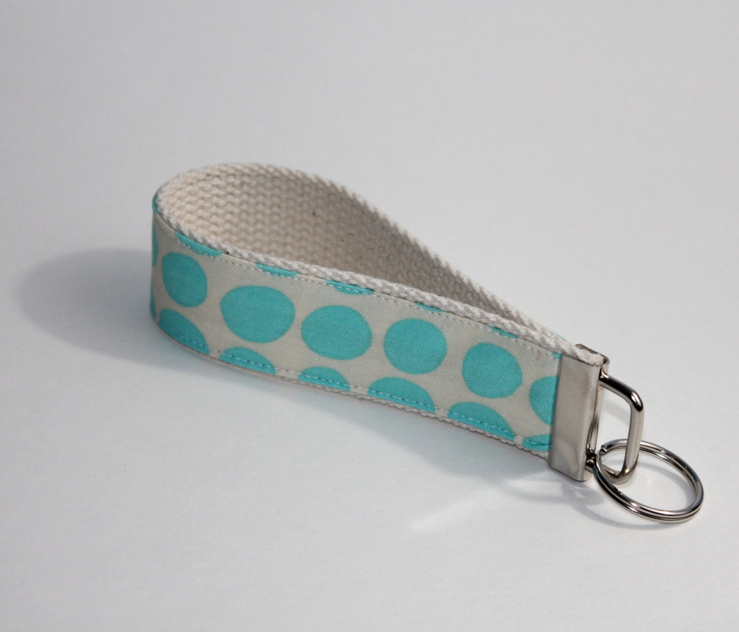 Wristlet Key Fob - Aqua Dots