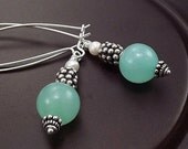 SALE Sterling Silver Earrings with Green Hemimorphite