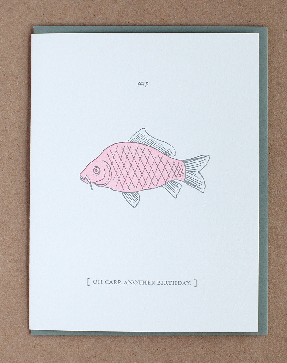 Carp birthday card