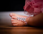 Baby Barefoot Sandals 18 mo-3 yr Foot Jewelry YOU DESIGN THEM Photo Prop Anklet Toe Ring Soleless Thongs
