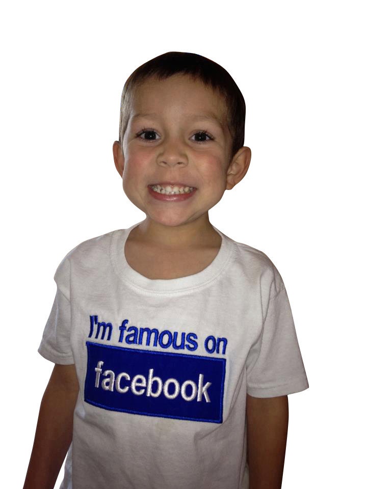 I'm Famous on Facebook child's applique t-shirt