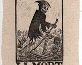 Death Tarot  Hand Printed Patch