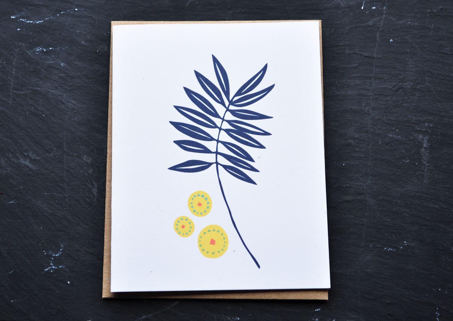 Navy Branch Notecard