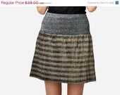 SALE - Striped Metallic Skirt