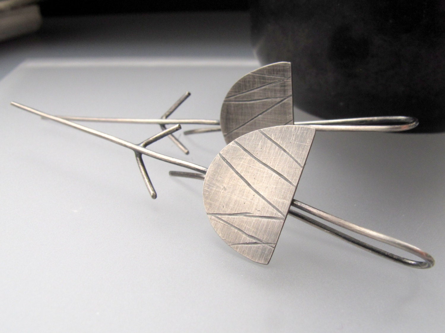 Fiore - Sterling Silver Tulip  Earrings - Long Drop Earring - UK Flower Earrings - Mother's Day
