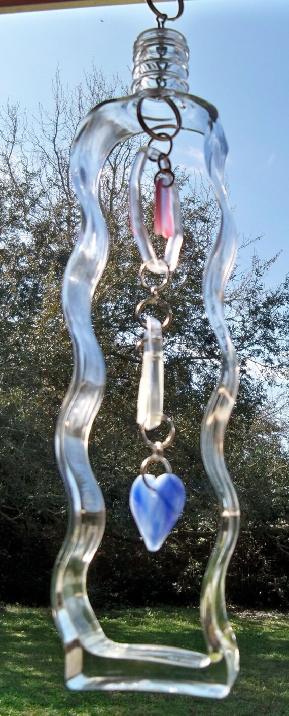 Bottle and Hearts Wind Chime/Suncatcher