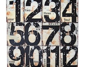 ANTIQUE RUSTED NUMBERS - Grungy Metal Numbers - Digital Download Industrial Look -Iron on Transfer,Print,Cards,Wall decor,Tags,T-shirts