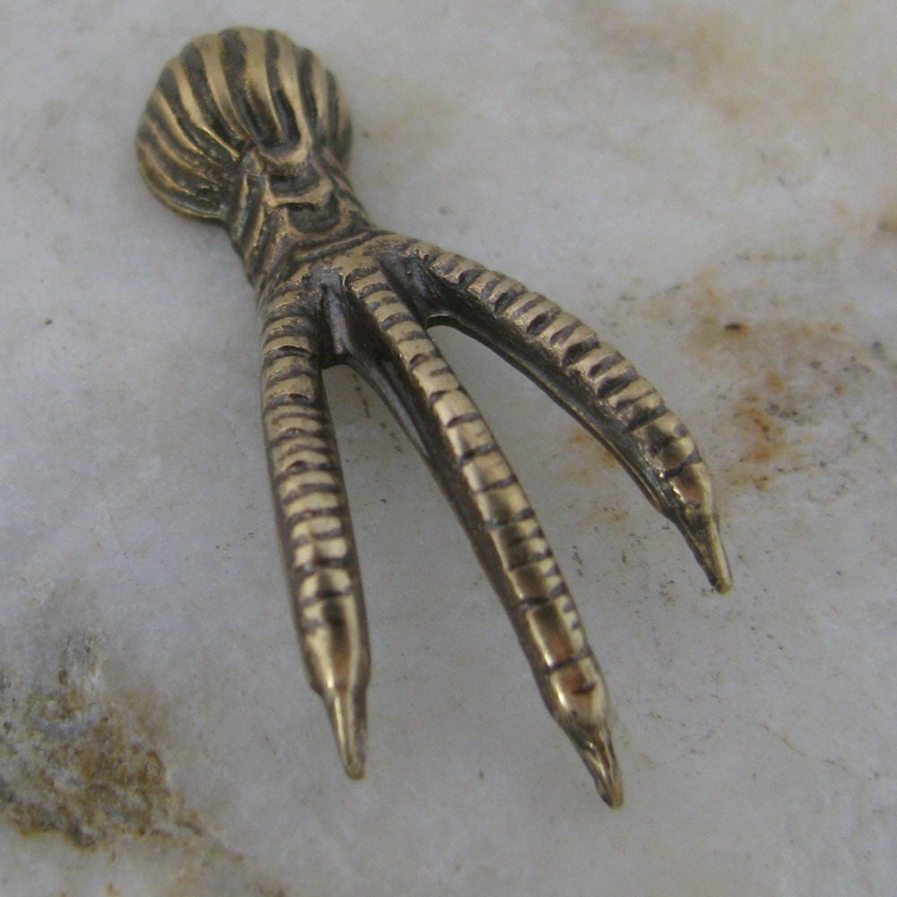 New - Steampunk Avian Bird Claw Talon Large Antique Brass 1264 - 6 Pieces