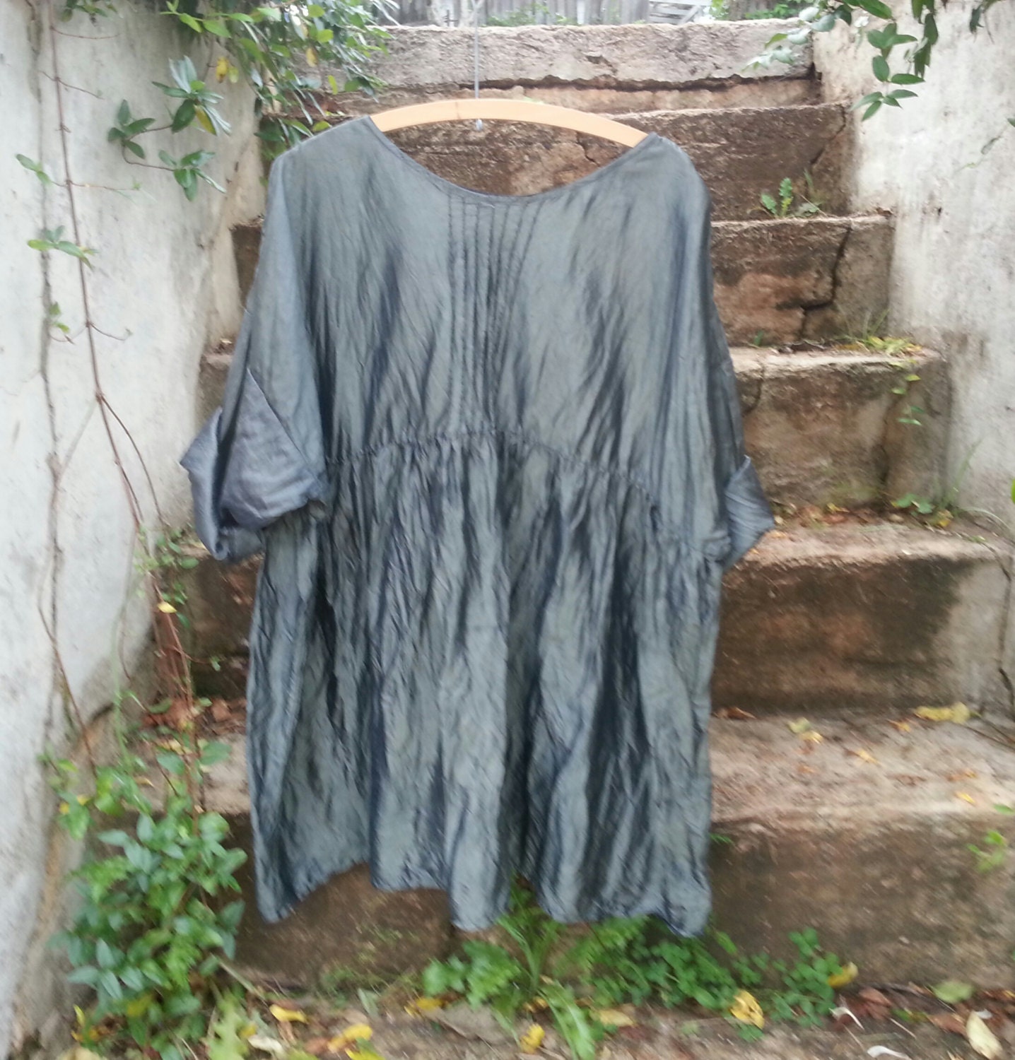 Silk Taffeta Oversized Baby Doll Dress