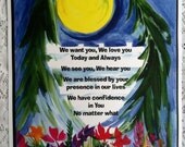 BABY BLESSING 11x14 NURSERY Childs Room Poster Love Words Heartful Art by Raphaella Vaisseau