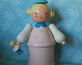 Vintage 1950s 60s Sevi Italy Wood Nursery Bank Childs Room Decor