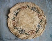 Primitive, Spring, Summer,Candle Mat, Birds and Blooms, Hand Stitched, Flowers, Birds