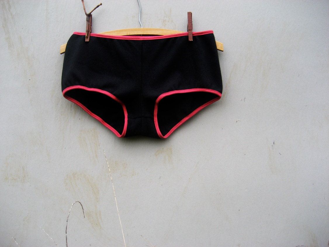 Midnight Black Carousel Magenta Lingerie Trim Panties Undergear size Small Medium Large Ready to Ship