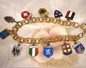 Vintage European Travel Charm Bracelet