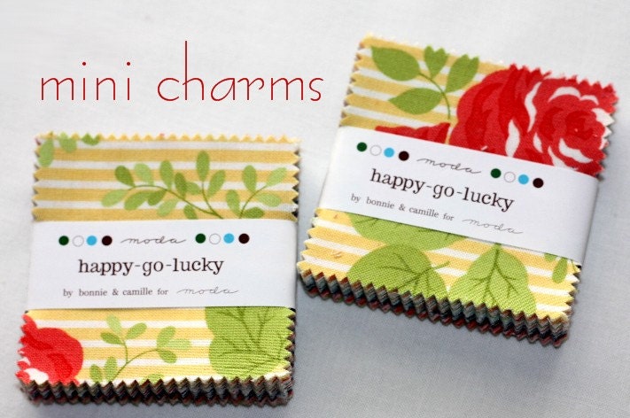 2 MINI charm pack HAPPY Go LUCKY Moda Fabric by bonnie & camille
